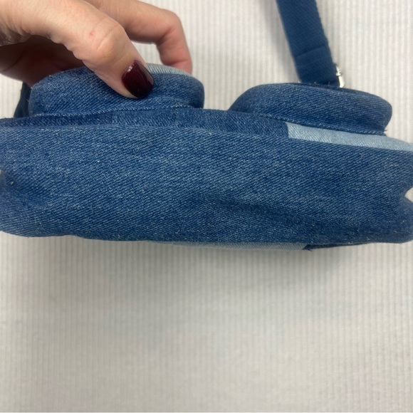 Small Denim Patchwork Purse Bag Adjustable - Picture 4 of 9